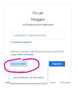 Account Maken1